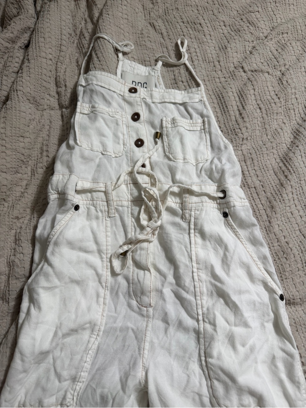 White Sleeveless Utility Jumpsuit